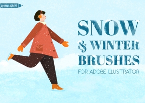 Snow and Winter Brushes for Adobe Illustrator contains 30 powerful brushes for your winter projects.  
