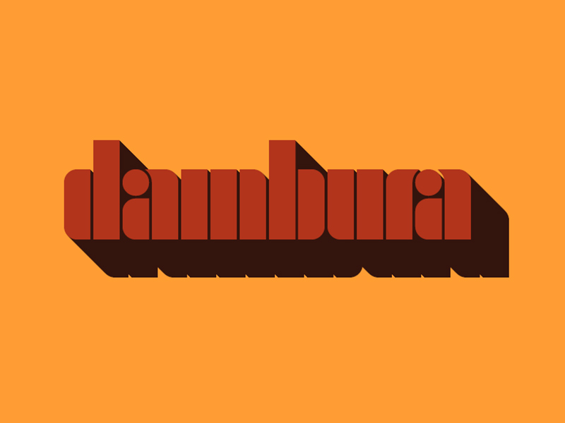 Dambura is free geometric stencil font inspired by Futura Black