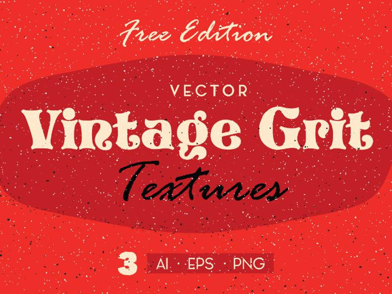 Into something Retro? Get this 3 Free Vintage Grit Textures and add this to your design to give it the retro vibes! Available in 3 file formats, EPS, AI and PNG that is very easy to use. So, this can be useful for background images, adding textures to your poster design, branding and packaging as well.