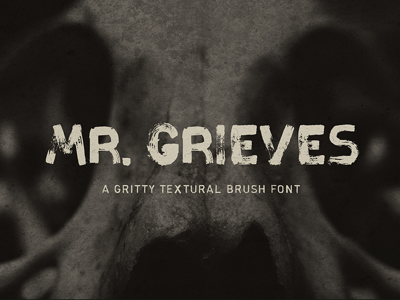 Mr. Grieves - Free Gritty Textural Font 